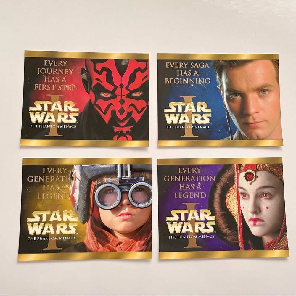 Vintage Star Wars The Phantom Menace Movie Postcards Lot
